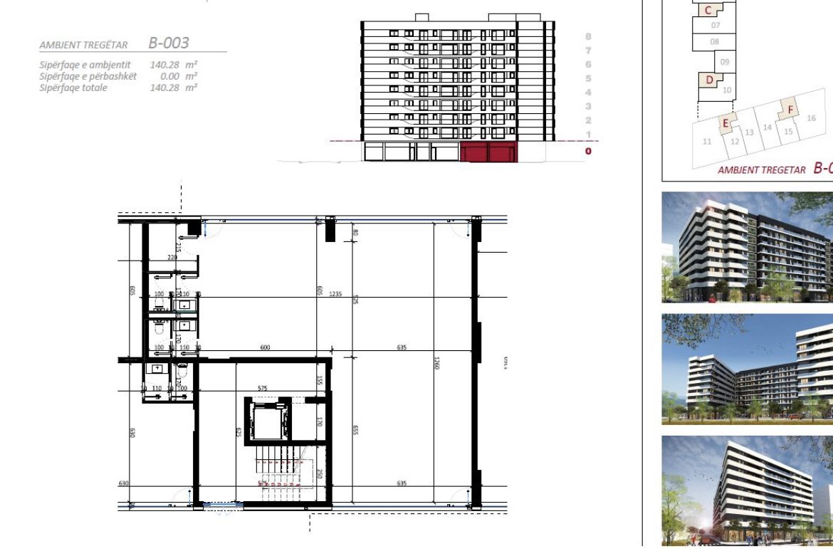 Dyqan per shitje, Kompleksi”Parallel Living”, Don Bosko, Tirane.