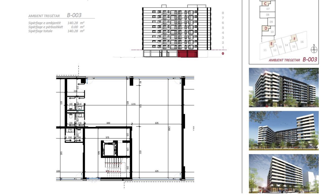 Dyqan per shitje, Kompleksi”Parallel Living”, Don Bosko, Tirane.