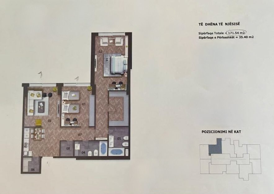 Per shitje 2 apartamente te Downtown One, Tirane