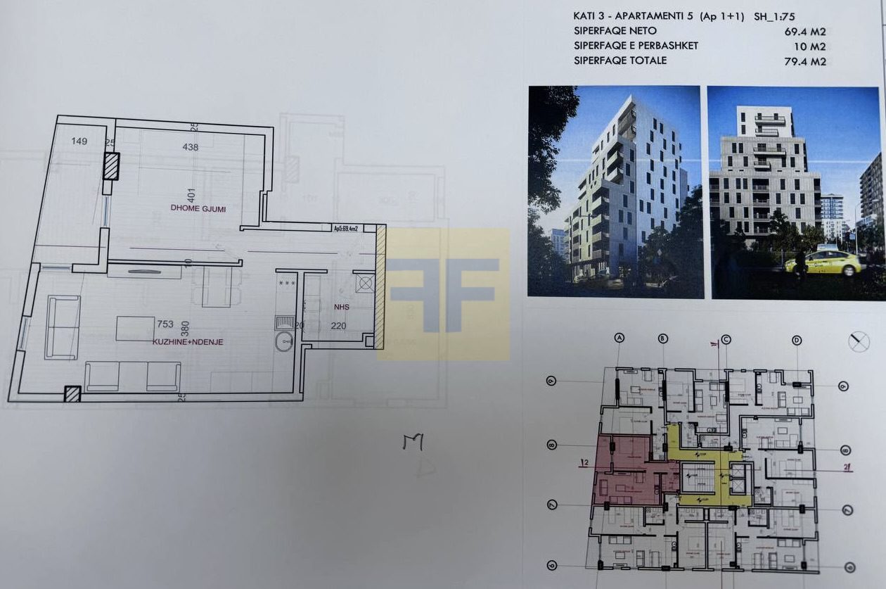 Apartamente per shitje, ne Porcelan, Tirane.