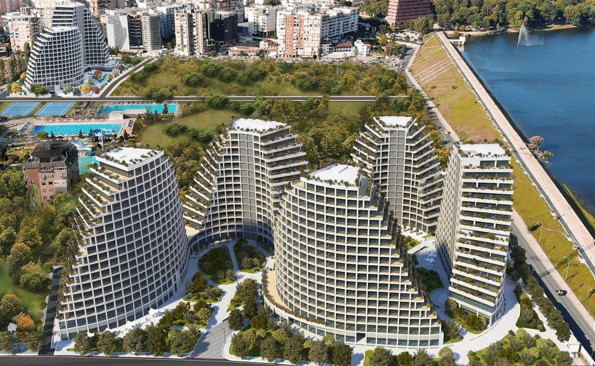 Ambient biznesi+ post parkimi per qera, Lake View Residence, Tirane.
