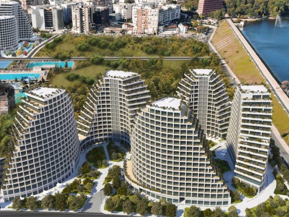 Ambient biznesi+ post parkimi per qera, Lake View Residence, Tirane.