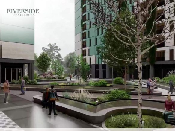 Apartament 2+1+parkim per qera,  te Riverside Residence, Tirane.