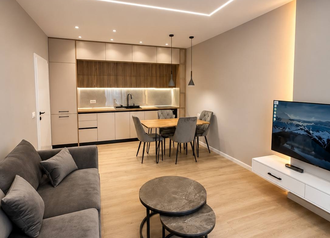 Apartament 1+1 me qera, Yzberisht, Tiranë.