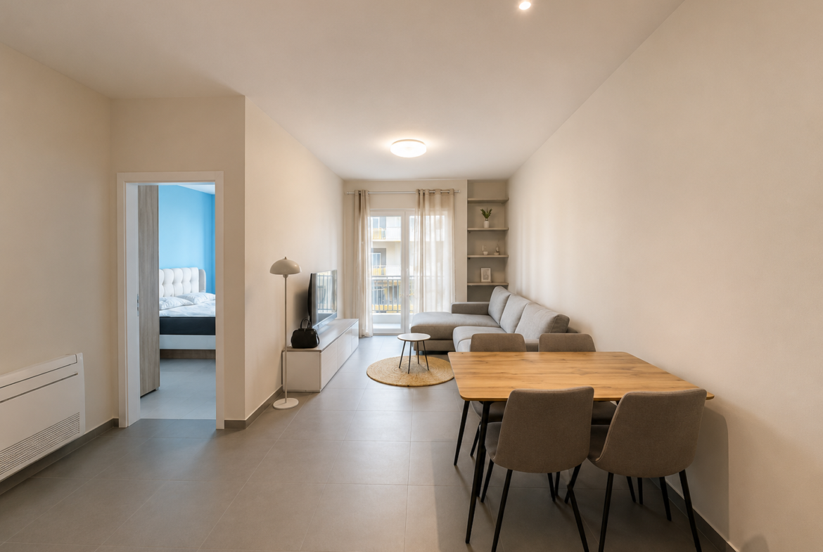 Apartament 1+1 për qera, te Aura Residence, Tiranë.
