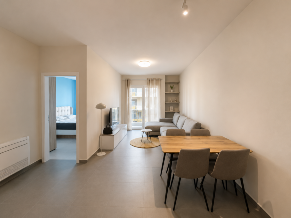 Apartament 1+1 për qera, te Aura Residence, Tiranë.